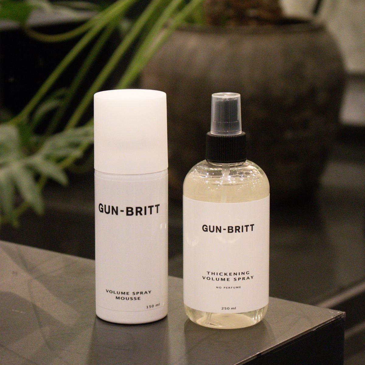 Gun-Britt Thickening Spray 250 ml. og Volume Mousse Pack 150 ml.
